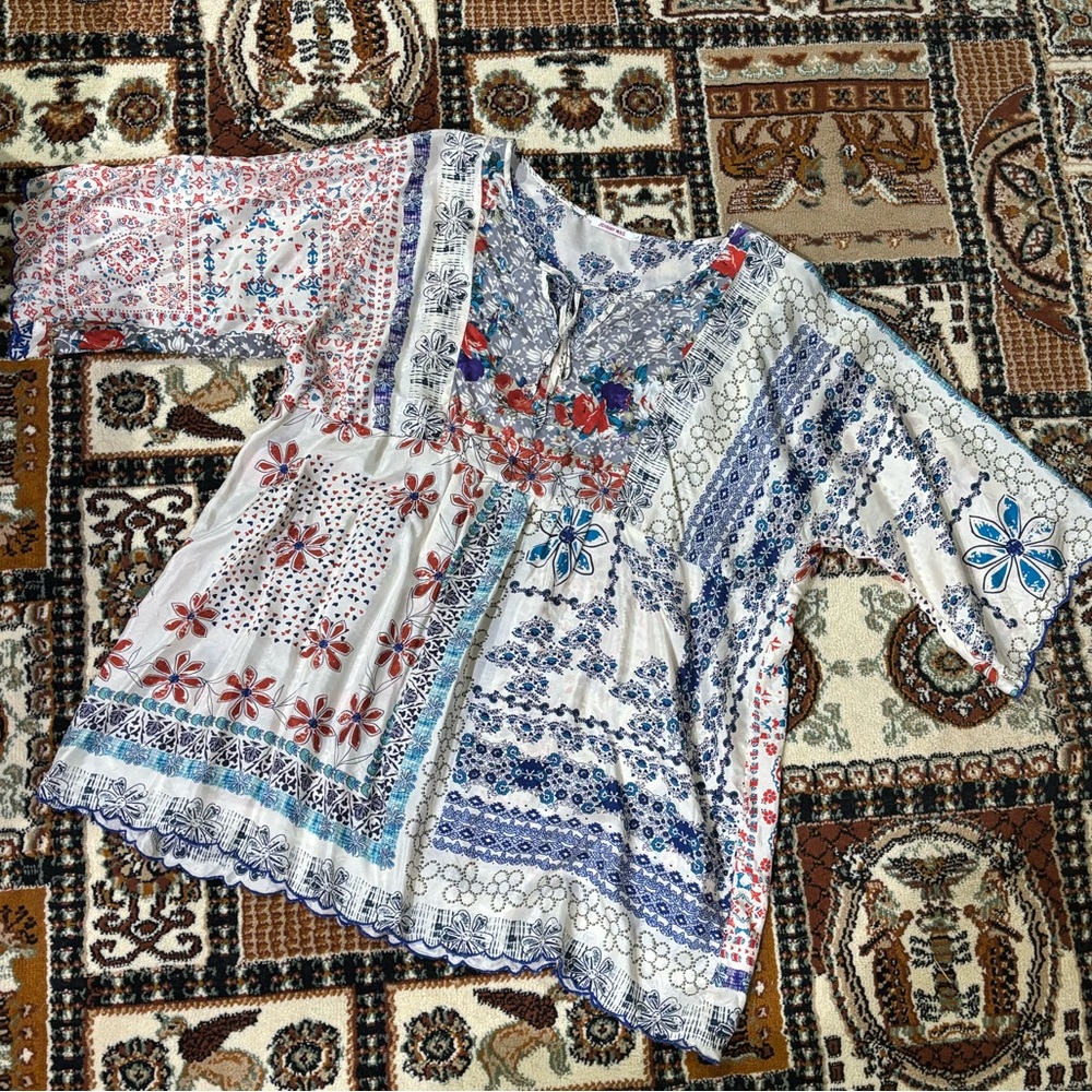 Johnny Was Silk Tunic GUC